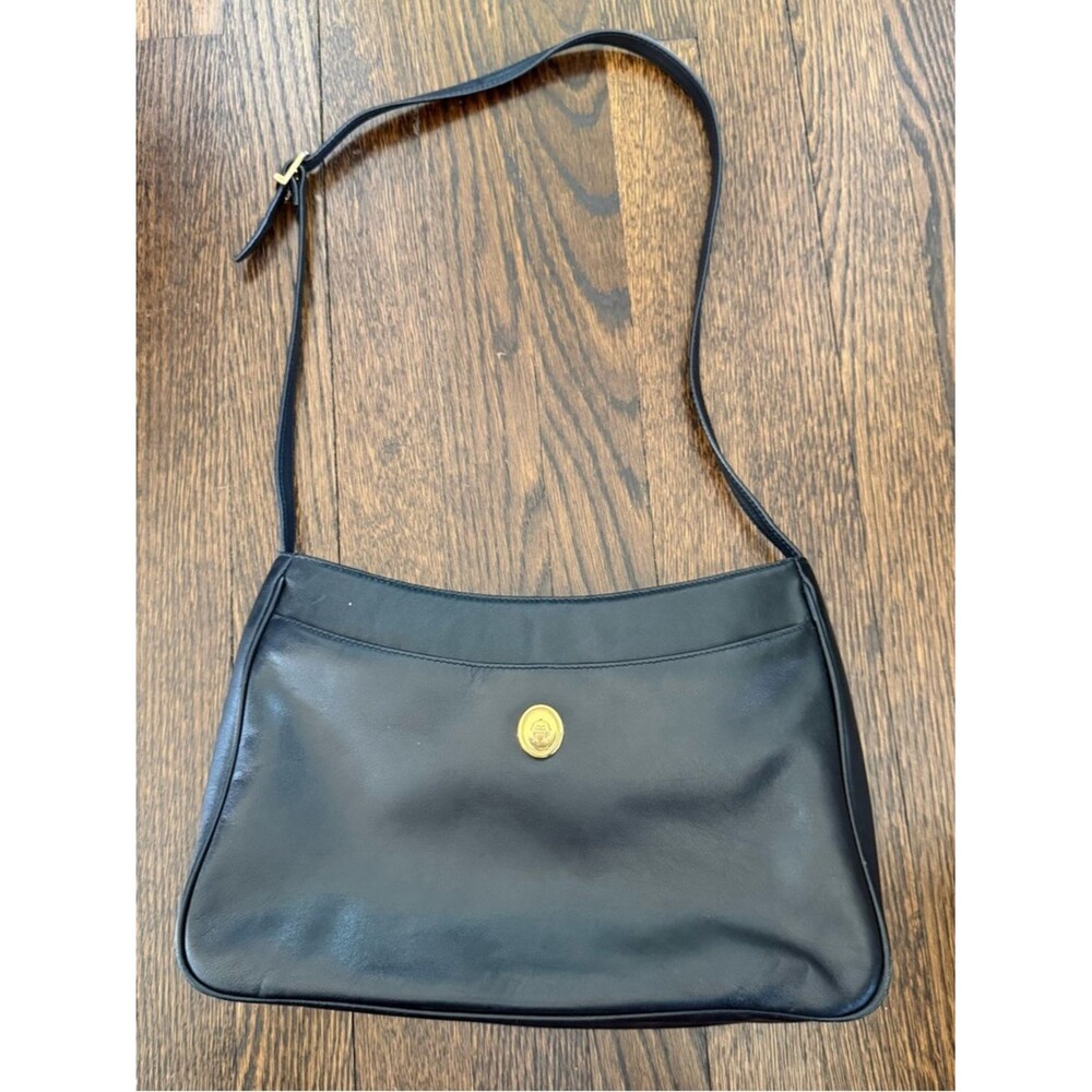 Black Genuine Leather Vintage Shoulder Bag